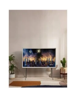 Samsung The Serif In Cloud White, 55 Inch, QLED, 4K HDR, Smart TV -Digital Station UVLDP SQ3 0000000013 WHITE SLs