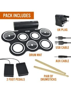 3rd Avenue 3rd Avenue Roll Up Drum Kit -Digital Station UW8FV SQ3 0000000088 NO COLOR SLd1