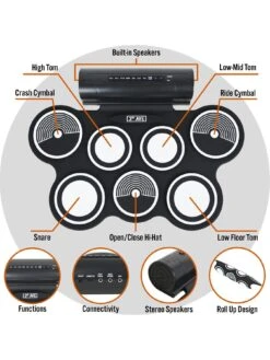 3rd Avenue 3rd Avenue Roll Up Drum Kit -Digital Station UW8FV SQ4 0000000088 NO COLOR SLd2