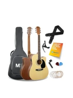 MX Cutaway Electro Acoustic Guitar Pack - Natural