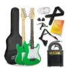 3/4 Size Electric Guitar Ultimate Kit With 10W Amp - 6 Months FREE Lessons - Green