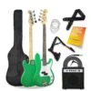 Full Size Bass Guitar Ultimate Kit With 15W Amp - 6 Months FREE Lessons - Green