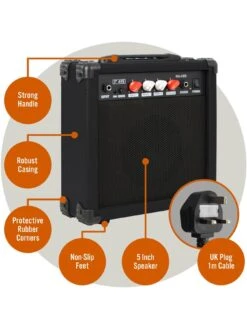 3rd Avenue 15 Watt Electric Guitar Amp Black -Digital Station UW8GE SQ4 0000000088 NO COLOR SLd2