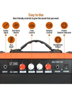 3rd Avenue 15W Electric Guitar Amplifier - Orange -Digital Station UW8GG SQ3 0000000088 NO COLOR SLd1