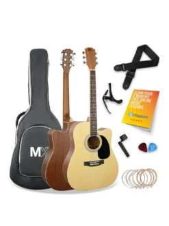 MX By 3rd Avenue Performance Series Acoustic Guitar Full Size Guitar Package - Natural