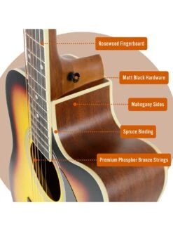 MX By 3rd Avenue Performance Series Acoustic Guitar Full Size Guitar Package - Sunburst 10 MX By 3rd Avenue Performance Series Acoustic Guitar Full Size Guitar Package - Sunburst -Digital Station UW8GS SQ4 0000000088 NO COLOR SLd2