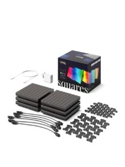 Twinkly Squares Combo Pack App-controlled LED Panels With 64 RGB (16 Million Colours) Pixels With 1 Master Tile + 5 Extensions