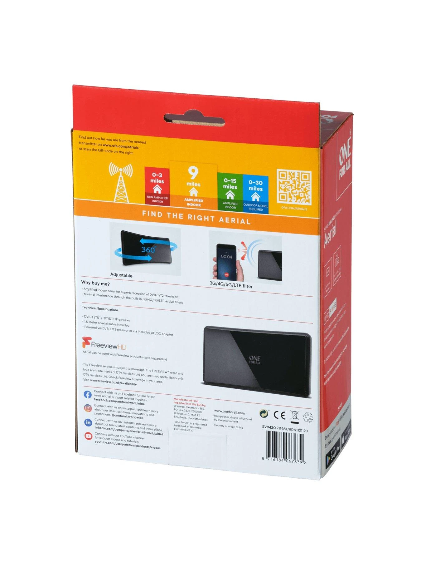 One For All SV9420 FullHD Indoor Aerial Inc DAB 5 One For All SV9420 FullHD Indoor Aerial Inc DAB - Image 5