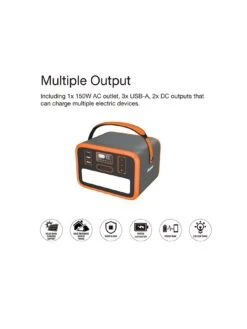 Energizer Portable Power Station 153.6Wh (48,000mAh) AC/DC 1 X 150W Outlet, 3 X USB-A (QC3.0) Power Bank Backup For Outdoor Travel Camping Emergency Home -Digital Station UZGV8 SQ3 0000000099 N A SLa