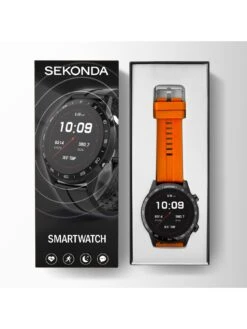 Sekonda Active Men's Silicone Strap Smartwatch - Orange/Black 10 Sekonda Active Men's Silicone Strap Smartwatch - Orange/Black -Digital Station UZXEC SQ4 0000000198 ORANGE SLd
