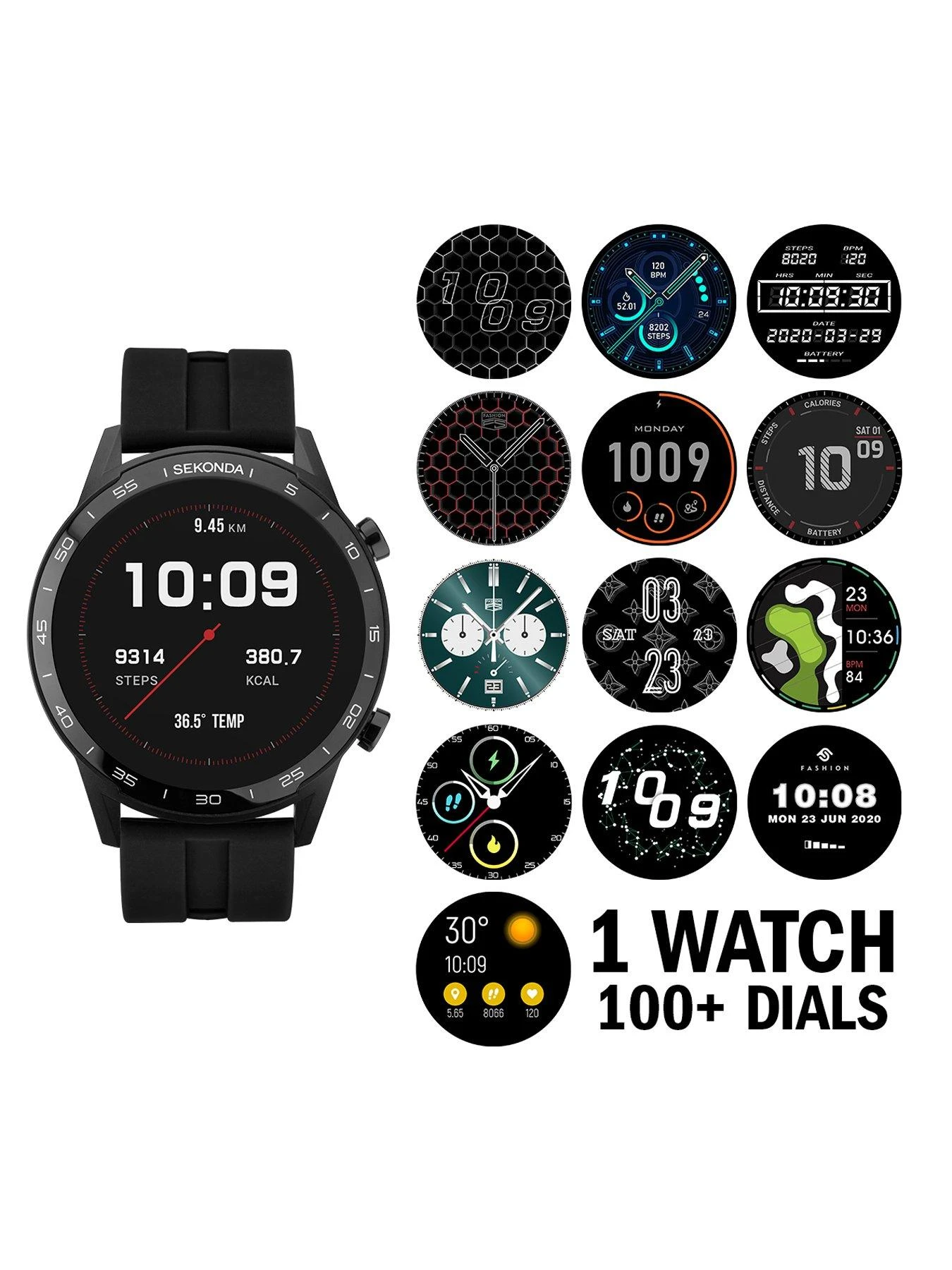 Sekonda Active Men's Silicone Strap Smartwatch - Orange/Black 5 Sekonda Active Men's Silicone Strap Smartwatch - Orange/Black - Image 5