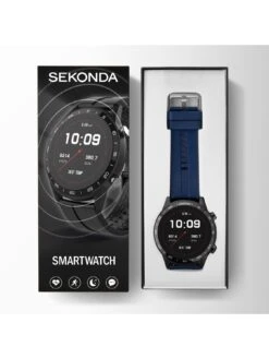 Sekonda Active Men's Silicone Strap Smartwatch - Blue/Black 10 Sekonda Active Men's Silicone Strap Smartwatch - Blue/Black -Digital Station UZXED SQ4 0000000020 BLUE SLd