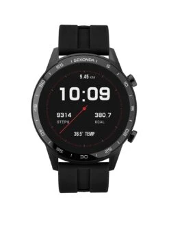 Sekonda Active Men's Black Silicone Strap With Black Dial Smartwatch