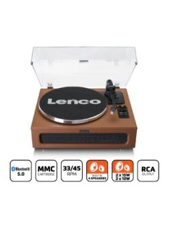 Lenco LS-430BN Turntable With Built-in Speakers - Brown -Digital Station V3R6Y SQ5 0000000143 BROWN SLd1