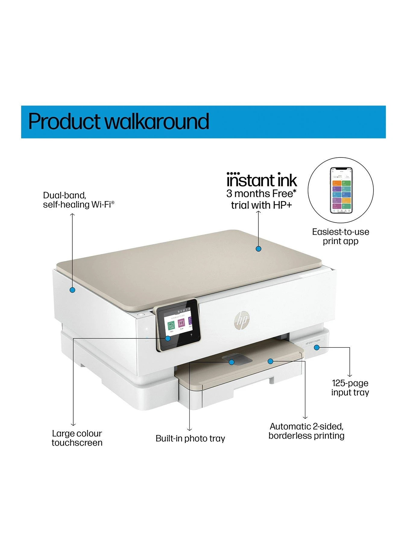 HP Envy Inspire 7220E All In One Printer 3 HP Envy Inspire 7220E All In One Printer - Image 3