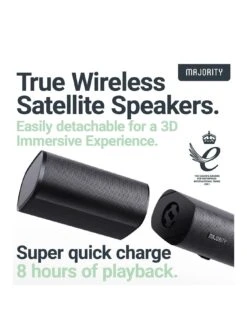 Majority Everest 300W 5.1 Dolby Audio Soundbar With Wireless Sub And Satellite Speakers -Digital Station V48VQ SQ3 0000000004 BLACK SLa