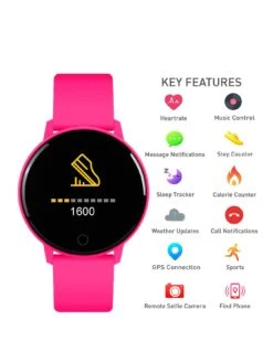 Reflex Active Series 9 Smart Watch With Colour Touch Screen And Up To 7 Day Battery Life -Digital Station V4WB7 SQ2 0000000063 PINK SLa