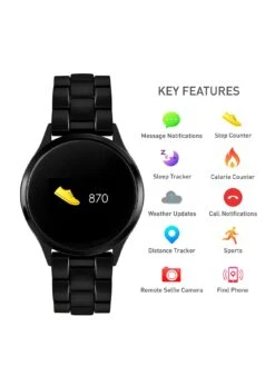 Reflex Active Series 4 Smart Watch With Colour Touch Screen And Black Stainless Steel Bracelet 8 Reflex Active Series 4 Smart Watch With Colour Touch Screen And Black Stainless Steel Bracelet -Digital Station V4YES SQ2 0000000004 BLACK SLa