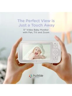 Hubble Nursery View Pro 5" Video Baby Monitor With Remote, Pan, Tilt & Zoom -Digital Station V54AT SQ2 0000000013 WHITE RSr
