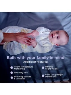 Hubble Nursery View Pro 5" Video Baby Monitor With Remote, Pan, Tilt & Zoom -Digital Station V54AT SQ4 0000000013 WHITE SLd1