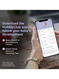 Hubble Nursery View Pro 5" Video Baby Monitor With Remote, Pan, Tilt & Zoom -Digital Station V54AT SQ5 0000000013 WHITE SLd2
