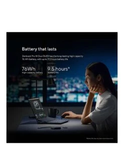 Asus Zenbook Pro 14 Duo OLED UX8402ZA-M3033W Laptop - 14.5in 2.8K Touchscreen, Intel Core I7, 16GB RAM, 512GB SSD -Digital Station V5PRN SQ3 0000000004 BLACK SLa