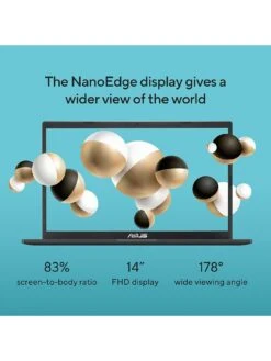 Asus Vivobook 14 X1400EA-EK1651WS Laptop - 14in FHD, Intel Pentium Gold, 4GB RAM, 128GB Storage, with Microsoft M365 (12 Months) -Digital Station V5PRW SQ6 0000000004 BLACK SLd2