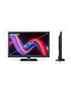 Sharp 24EE4KC2FB, 24 Inch, Freeview Play, HD Ready, Smart TV -Digital Station V5Z5J SQ6 0000000004 BLACK SLd2