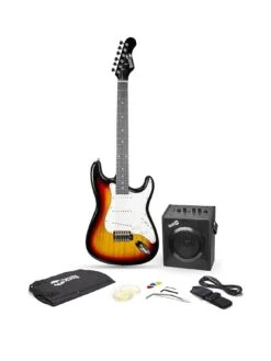 RockJam Full Size Electric Guitar Super Kit RJEG06 Sunburst