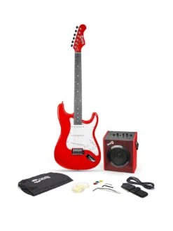 RockJam Full Size Electric Guitar Super Kit RJEG06 Red