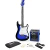 RockJam Full Size Electric Guitar Super Kit RJEG06 Blue Burst