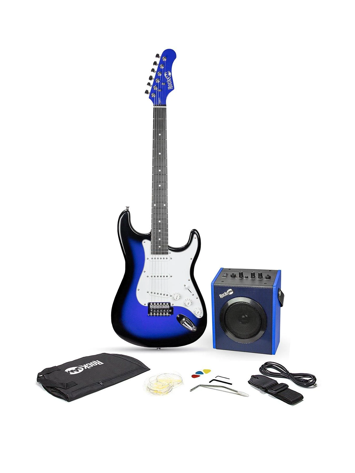 RockJam Full Size Electric Guitar Super Kit RJEG06 Blue Burst 1 RockJam Full Size Electric Guitar Super Kit RJEG06 Blue Burst