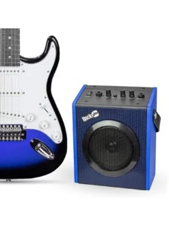 RockJam Full Size Electric Guitar Super Kit RJEG06 Blue Burst 7 RockJam Full Size Electric Guitar Super Kit RJEG06 Blue Burst -Digital Station V7EA6 SQ3 0000000020 BLUE SLd1