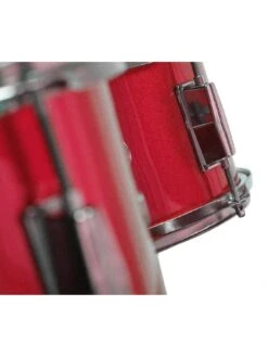 RockJam 3 Piece Junior Drum Kit With Cymbal, Pedal, Stool And Sticks - Metallic Red -Digital Station V7EAD SQ3 0000000017 RED SLd1