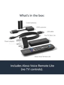Amazon Fire TV Stick Lite With Alexa Voice Remote Lite (no TV Controls) -Digital Station V7FS2 SQ6 0000000004 BLACK SLd2