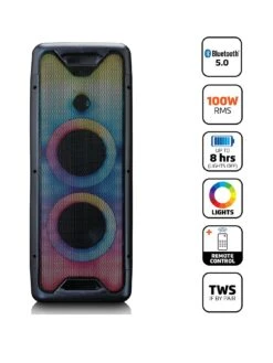 Lenco PA-200 - Bluetooth Party Speaker With Full Front Animation 7 Lenco PA-200 - Bluetooth Party Speaker With Full Front Animation -Digital Station V7HB7 SQ3 0000000004 BLACK SLa