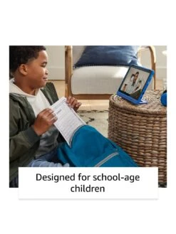 Amazon Fire HD 10 Kids Pro Tablet - 10.1in 1080p Full HD Display, 32GB, Kid-Friendly Case, For School-aged Kids -Digital Station V7HMQ SQ3 0000000020 BLUE SLa