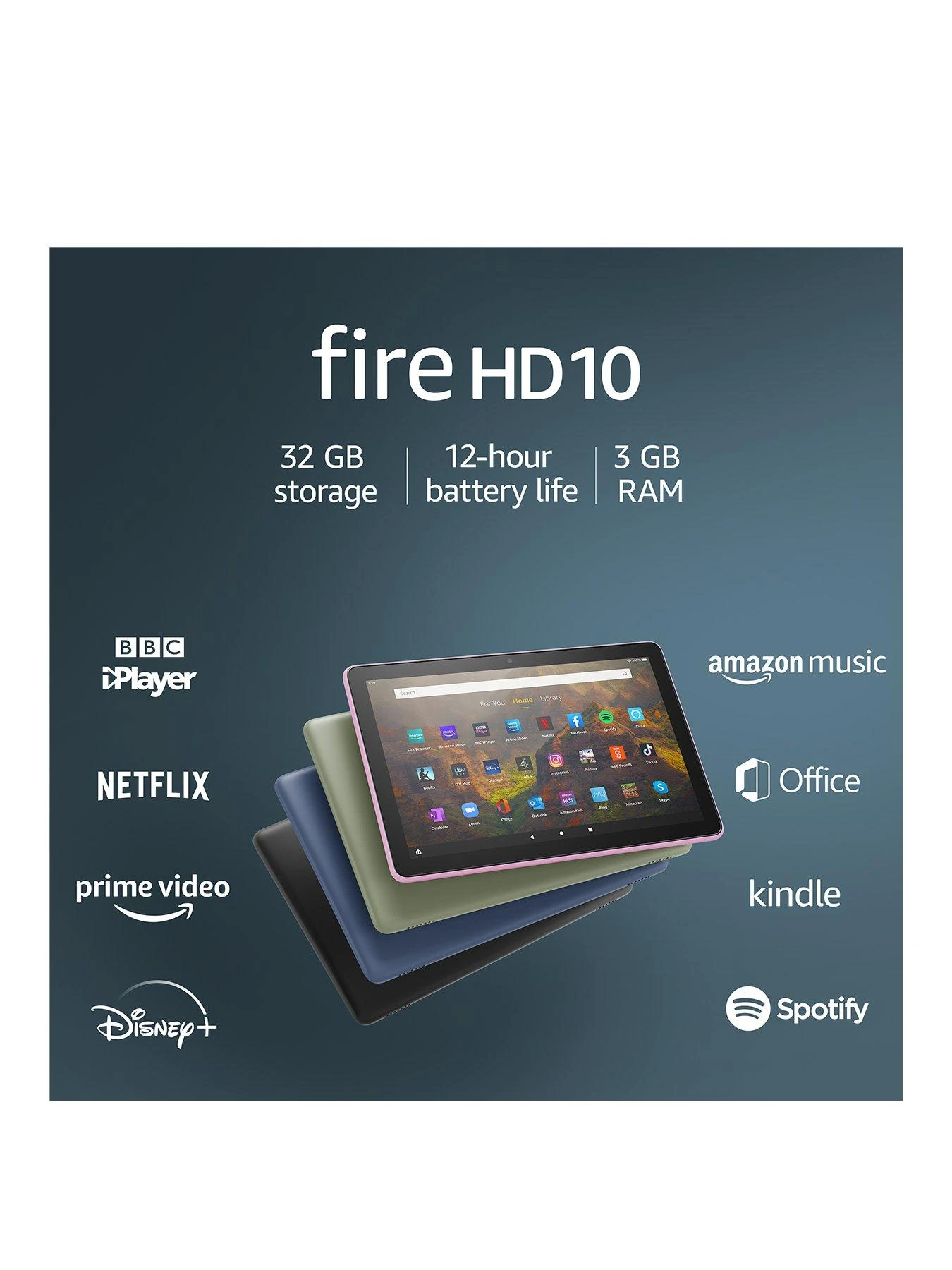 Amazon Fire HD 10 Tablet , 10.1" 1080p Full HD Display, 32 GB - With Ads 2 Amazon Fire HD 10 Tablet , 10.1" 1080p Full HD Display, 32 GB - With Ads - Image 2