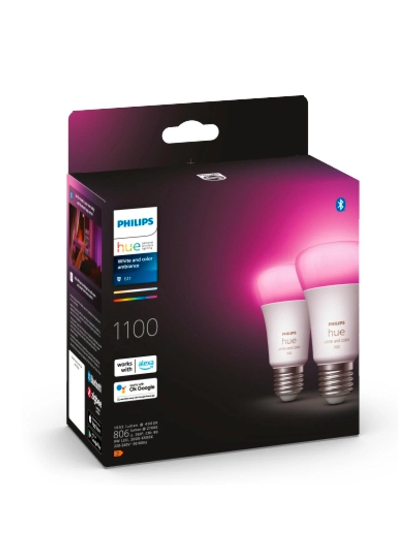 Philips Hue Hue WCA 9W A60 E27 2-Pack UK 1 Philips Hue Hue WCA 9W A60 E27 2-Pack UK