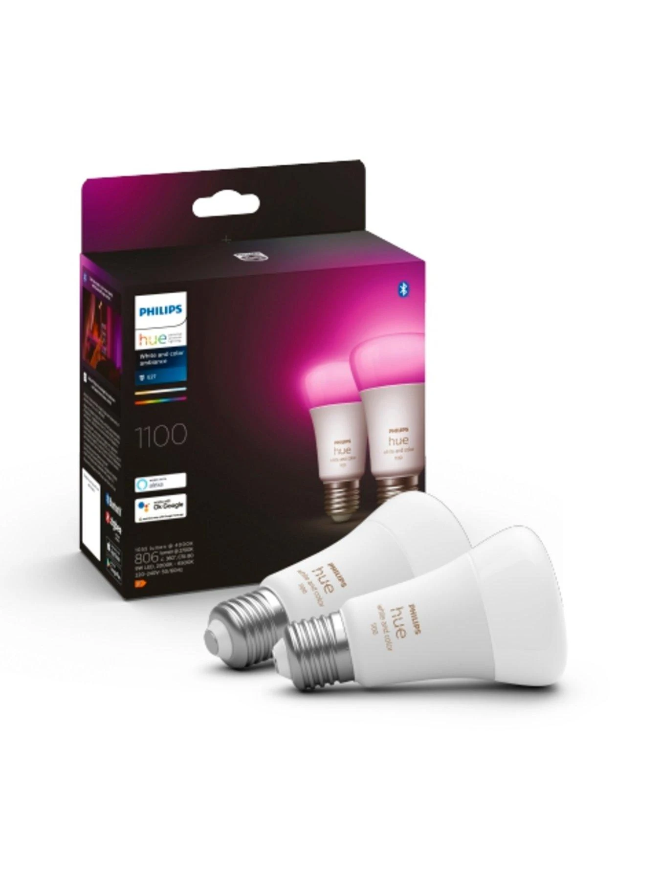 Philips Hue Hue WCA 9W A60 E27 2-Pack UK 4 Philips Hue Hue WCA 9W A60 E27 2-Pack UK - Image 4