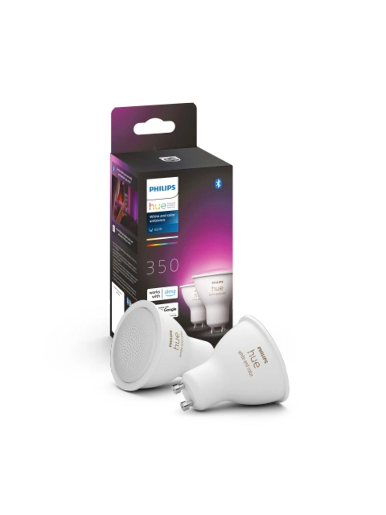 Philips Hue WCA 5.7W GU10 Spotlights 2-Pack UK 3 Philips Hue WCA 5.7W GU10 Spotlights 2-Pack UK - Image 3