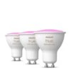 Philips Hue Hue White & Colour Ambiance Smart Spotlight 3 Pack LED 4.3W GU10 With Bluetooth