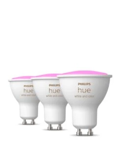 Philips Hue Hue White & Colour Ambiance Smart Spotlight 3 Pack LED 4.3W GU10 With Bluetooth