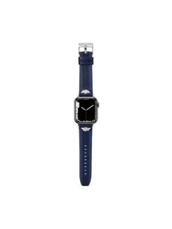 Police Wings Blue Leather Mens Apple Srap -Digital Station V85FW SQ6 0000000020 BLUE SLd2