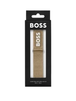 BOSS Gents BOSS #TIDE Camel Ocean-Bound Velcro Apple Watch Strap