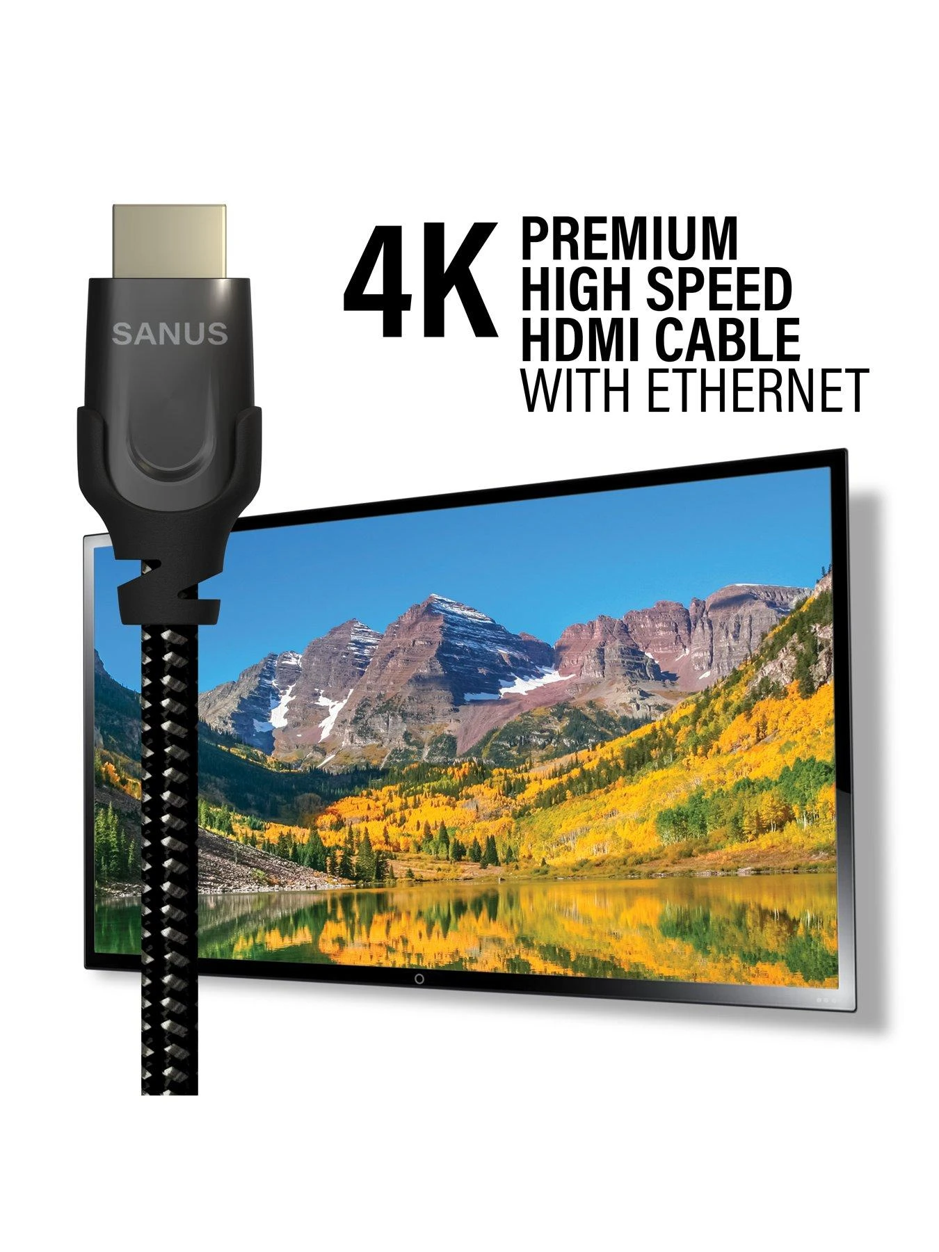 SANUS SAC-20HDMI1 Premium Certified High Speed HDMI Cable, 1-meter 2 SANUS SAC-20HDMI1 Premium Certified High Speed HDMI Cable, 1-meter - Image 2