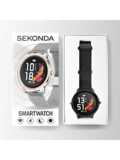 Sekonda Flex Men's Smartwatch - Black Stainless Steel -Digital Station V9I07 SQ4 0000000004 BLACK SLd