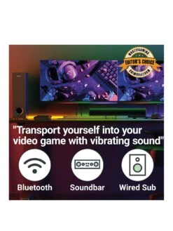 Majority Bowfell Plus Soundbar & Sub 100W -Digital Station VA3FJ SQ3 0000000004 BLACK SLa