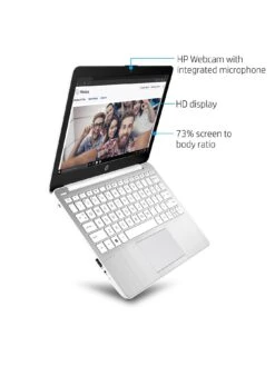 HP Stream 11-ak0027na 11-inch Laptop - Intel Celeron N4120, 4GB RAM, 64GB SSD, Microsoft 365 Personal (12 Months) Included, With Optional Norton 360 - White -Digital Station VALDC SQ5 0000000013 WHITE SLd1