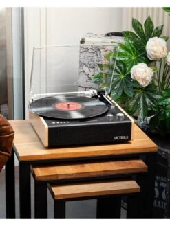 Victrola Eastwood Record Player - Dual Bluetooth 5.0 Turntable With Built-in Stereo Speakers And Audio Technica Cartridge -Digital Station VAWR8 SQ6 0000000099 N A SLd2